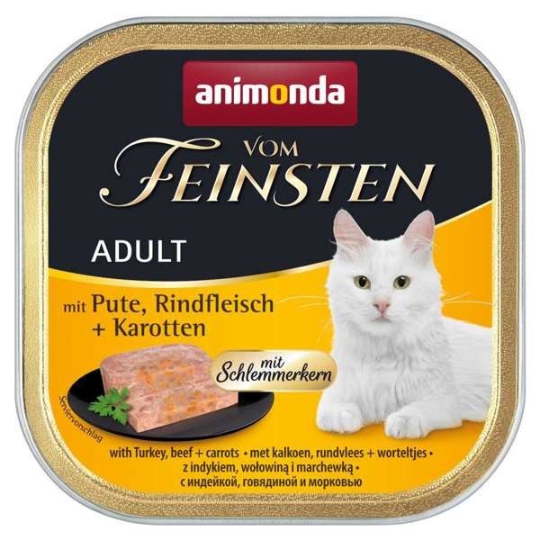 Animonda Cat Vom Feinsten Adult Schlemmerkern mit Pute, Rindfleisch & Karotten 32 x 100 g