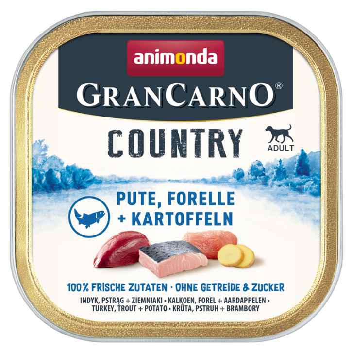 Animonda Dog GranCarno Adult Country Pute, Forelle & Kartoffel 22 x 150 g