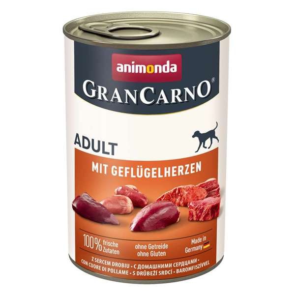 Animonda Dog GranCarno Adult Geflügelherzen 12 x 400 g