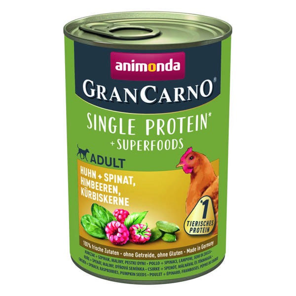 Animonda Dog GranCarno Adult Superfoods Huhn & Spinat 6 x 400 g