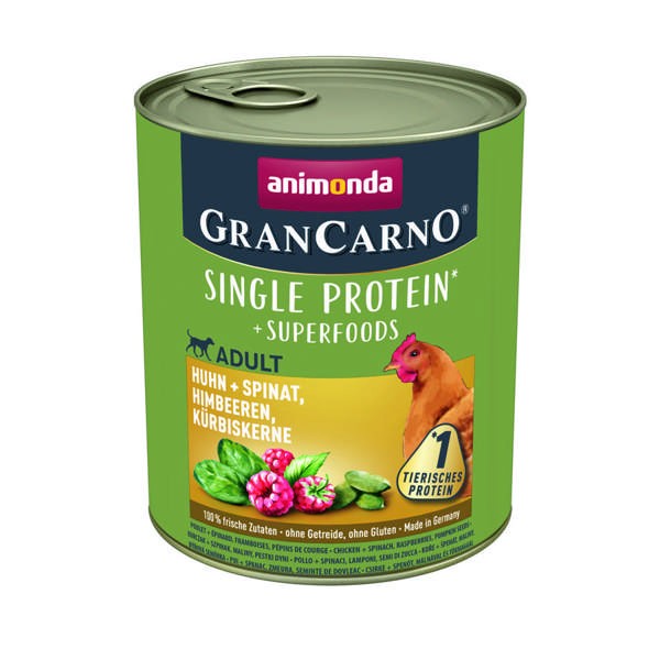Animonda Dog GranCarno Adult Superfoods Huhn & Spinat 6 x 800 g