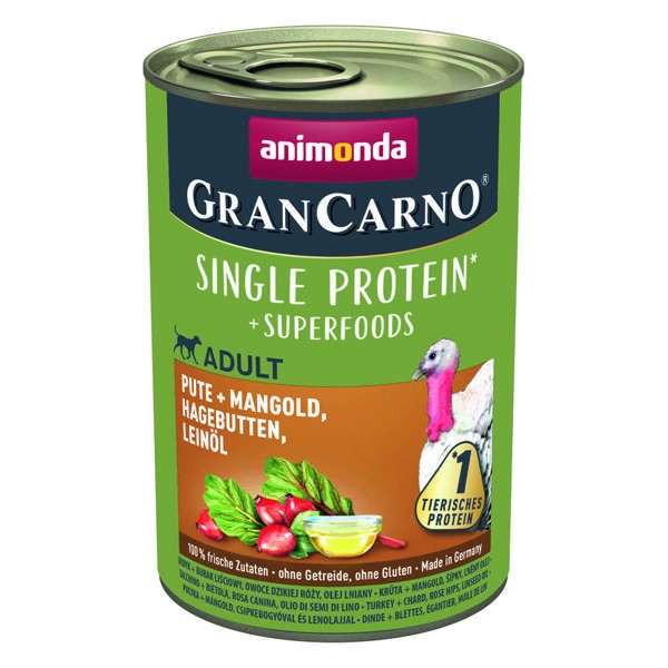 Animonda Dog GranCarno Adult Superfoods Pute & Mangold 6 x 400 g
