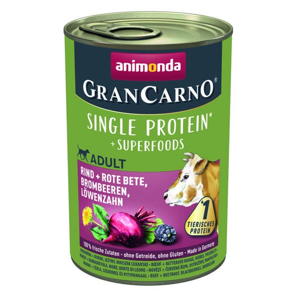Animonda Dog GranCarno Adult Superfoods Rind & Rote Bete 6 x 400 g