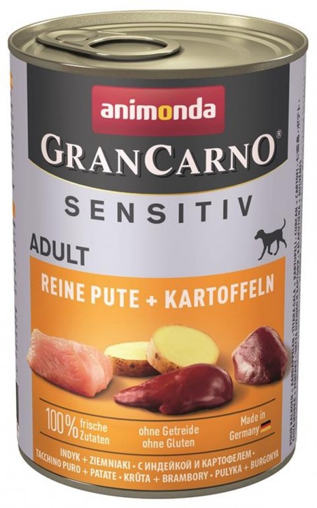 Animonda Dog Gran Carno Sensitiv Adult Reine Pute plus Kartoffeln 6 x 400 g