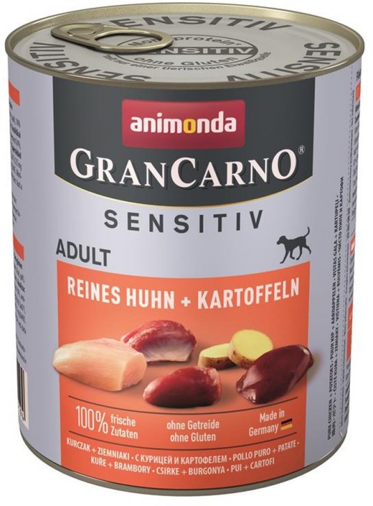 Animonda Dog GranCarno Adult Sensitiv Reines Huhn & Kartoffeln 6 x 800 g