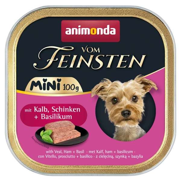 Animonda Dog vom Feinsten Adult Mini mit Kalb, Schinken & Basilikum 32 x 100 g