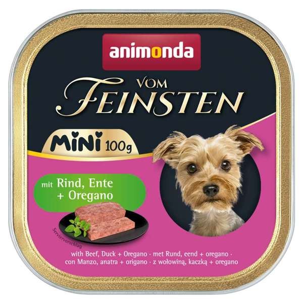 Animonda Dog vom Feinsten Adult Mini mit Rind, Ente & Oregano 32 x 100 g