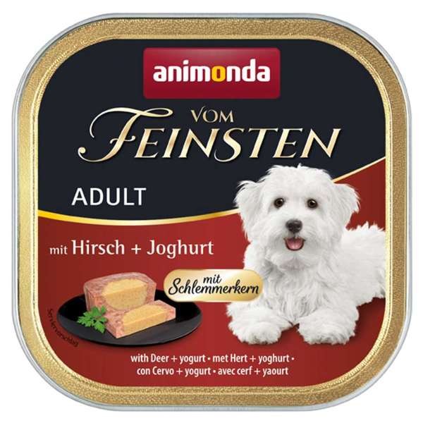 Animonda Dog vom Feinsten Adult Schlemmerkern mit Hirsch & Joghurt 22 x 150 g