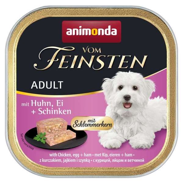 Animonda Dog vom Feinsten Adult Schlemmerkern mit Huhn, Ei & Schinken 22 x 150 g