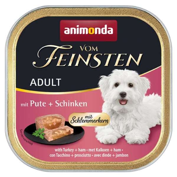 Animonda Dog vom Feinsten Adult Schlemmerkern mit Pute & Schinken 22 x 150 g