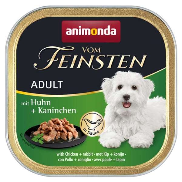 Animonda Dog vom Feinsten Adult in Sauce mit Huhn & Kaninchen 22 x 150 g