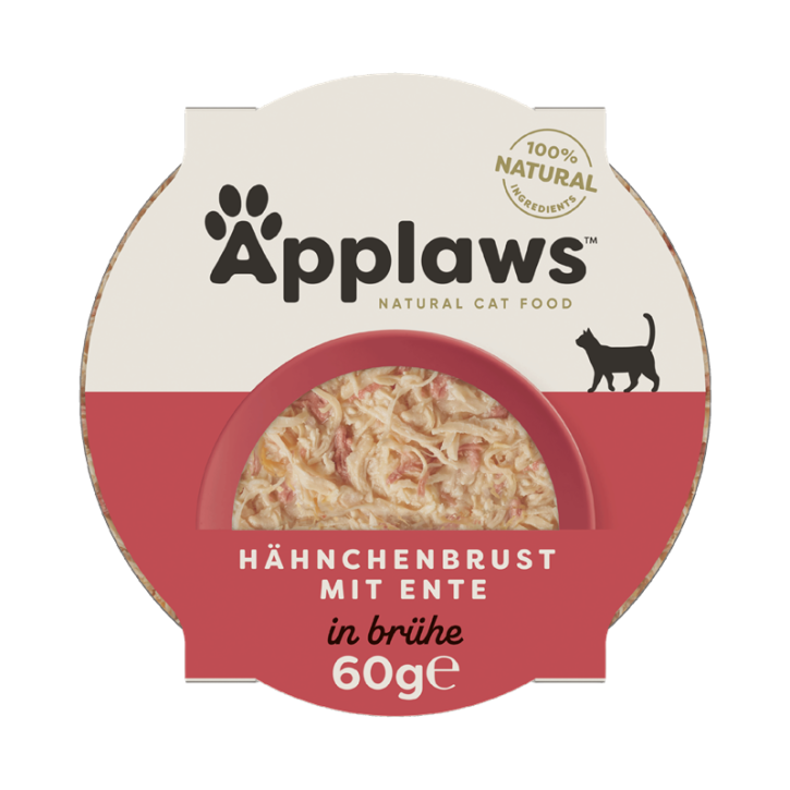 Applaws Cat Huhn & Ente in Brühe 10 x 60 g