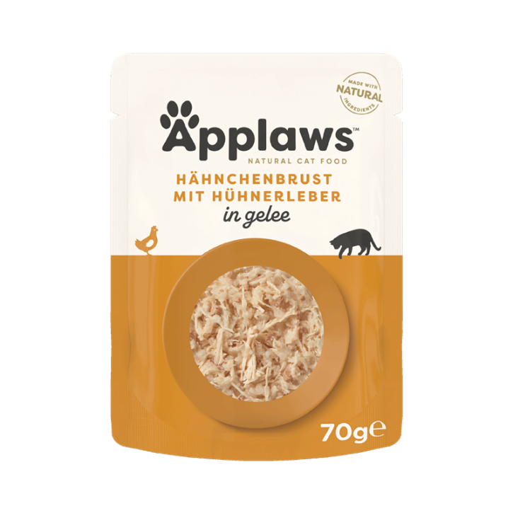 Applaws Cat Huhn & Hühnerleber in Gelee 16 x 70 g