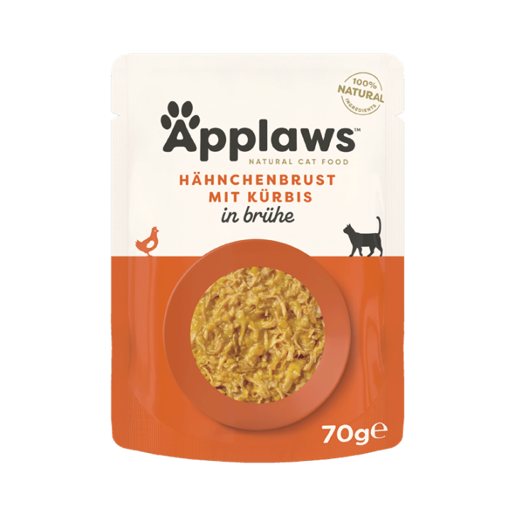 Applaws Cat Huhn & Kürbis in Brühe 12 x 70 g