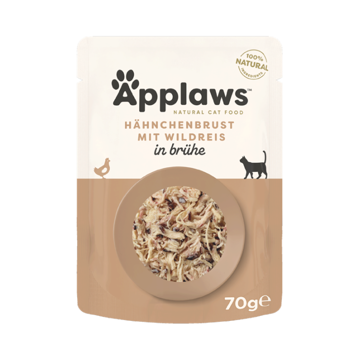 Applaws Cat Huhn & Wildreis in Brühe 12 x 70 g