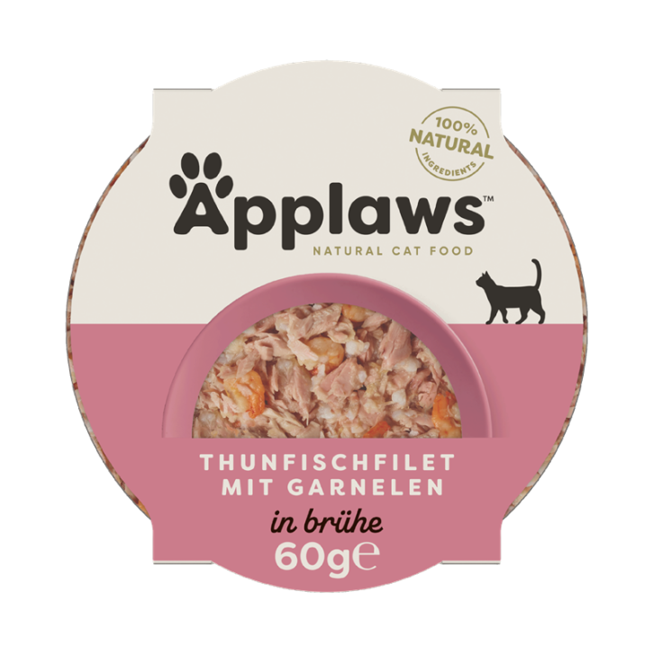 Applaws Cat Thunfischfilet & Garnele in Brühe 10 x 60 g