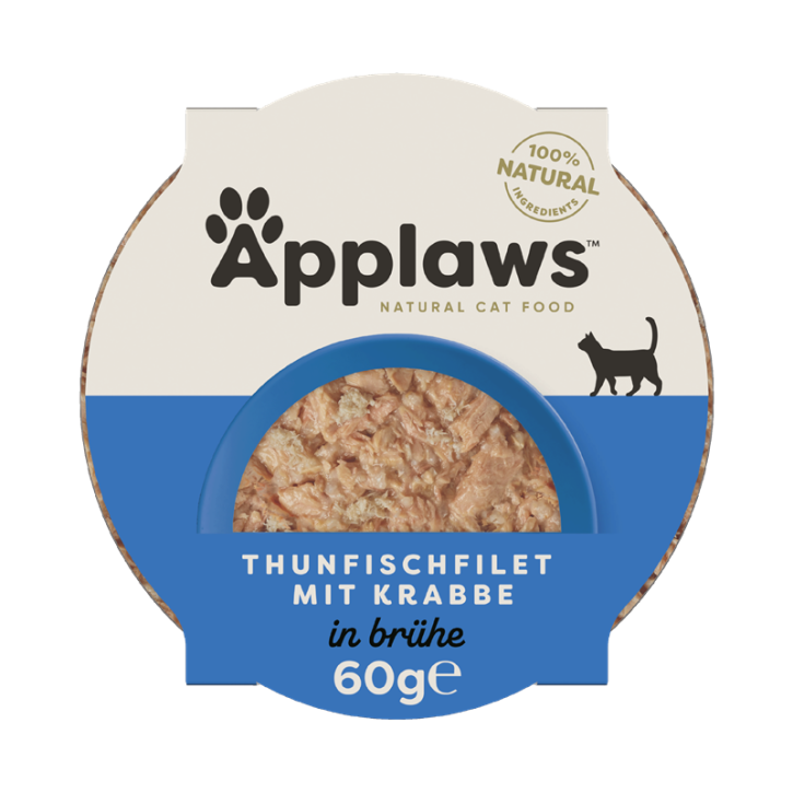 Applaws Cat Thunfischfilet & Krabbe in Brühe 10 x 60 g