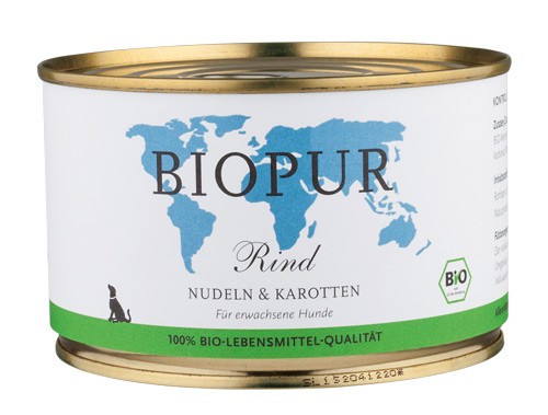 BIOPUR Rind mit Nudeln & Karotten 12 x 400 g