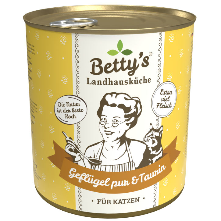 Bettys Landhausküche Cat Geflügel pur 200 g, 400g oder 800 g