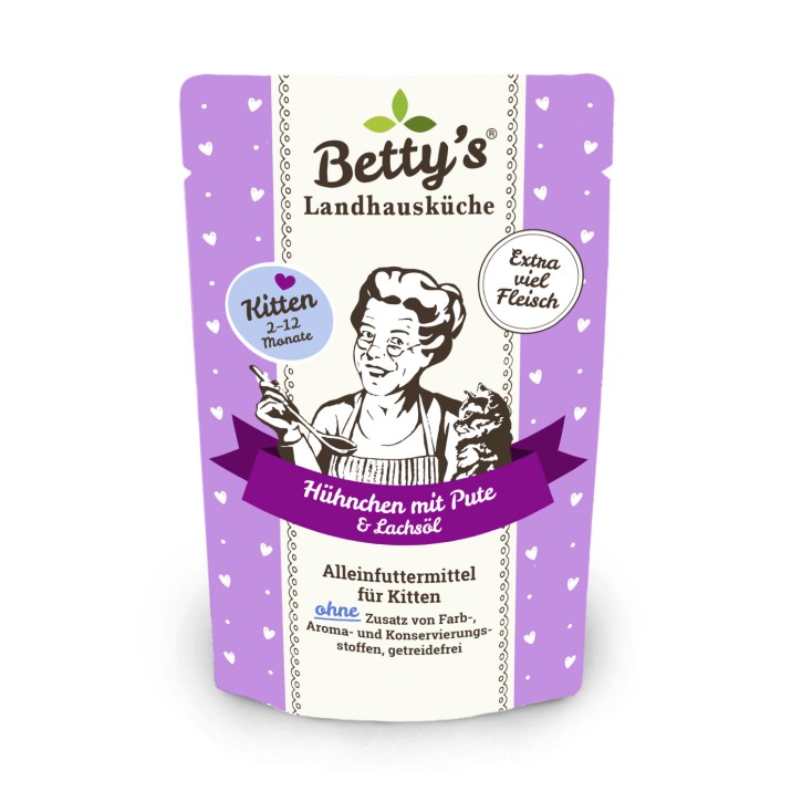 Bettys Landhausküche Cat Kitten Hühnchen & Pute 100 g