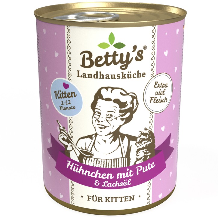 Bettys Landhausküche Cat Kitten Hühnchen & Pute 200 g oder 400g