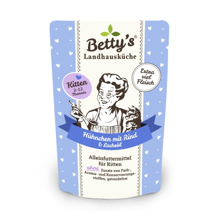 Bettys Landhausküche Cat Kitten Hühnchen & Rind 100 g