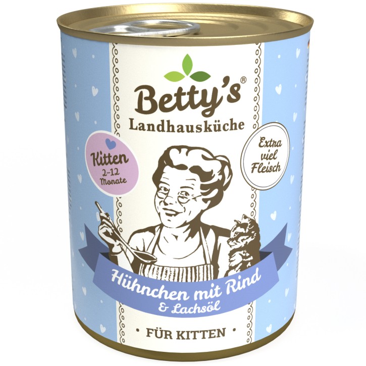 Bettys Landhausküche Cat Kitten Hühnchen & Rind 200 g oder 400g