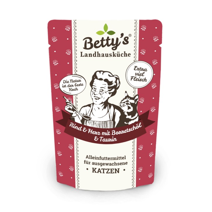 Bettys Landhausküche Cat Rind & Herz 100 g