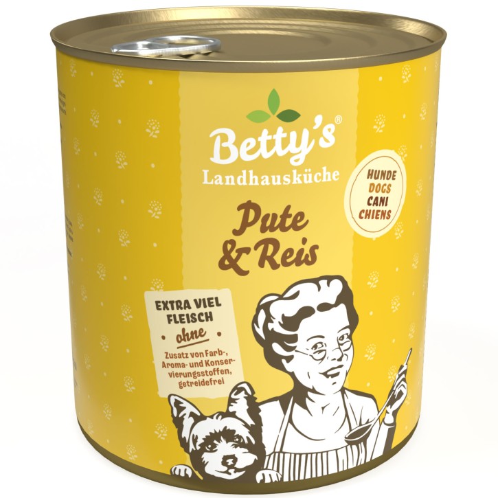 Bettys Landhausküche Pute & Reis 200 g, 400 g oder 800 g