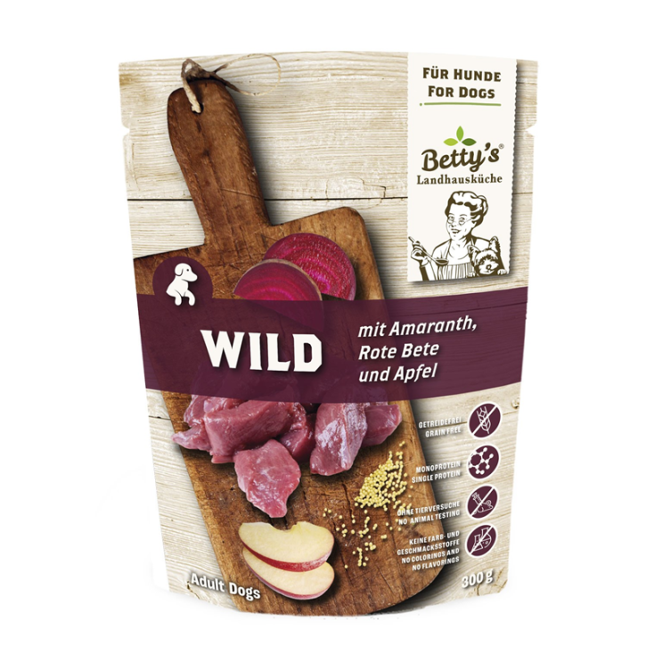 Bettys Landhausküche Wild mit Rote Bete, Amaranth und Apfel 125 g oder 300 g