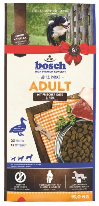 Bosch Adult Ente & Reis 3 kg oder 15 kg (SPARTIPP: unsere Staffelpreise)