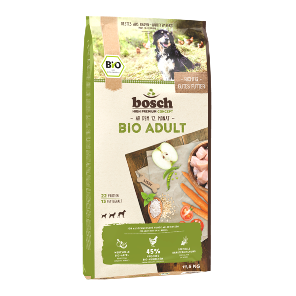Bosch Dog Bio Adult Hühnchen & Apfel 11,5 kg (SPARTIPP: unsere Staffelpreise)
