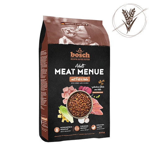 Bosch Dog Meat Menue Adult mit Pute & Huhn 2,5 kg oder 12 kg (SPARTIPP: unsere Staffelpreise)