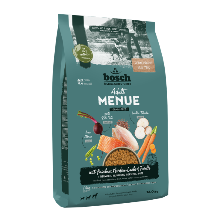 Bosch Dog Menue Adult mit Nordsee Lachs & Forelle 12 kg