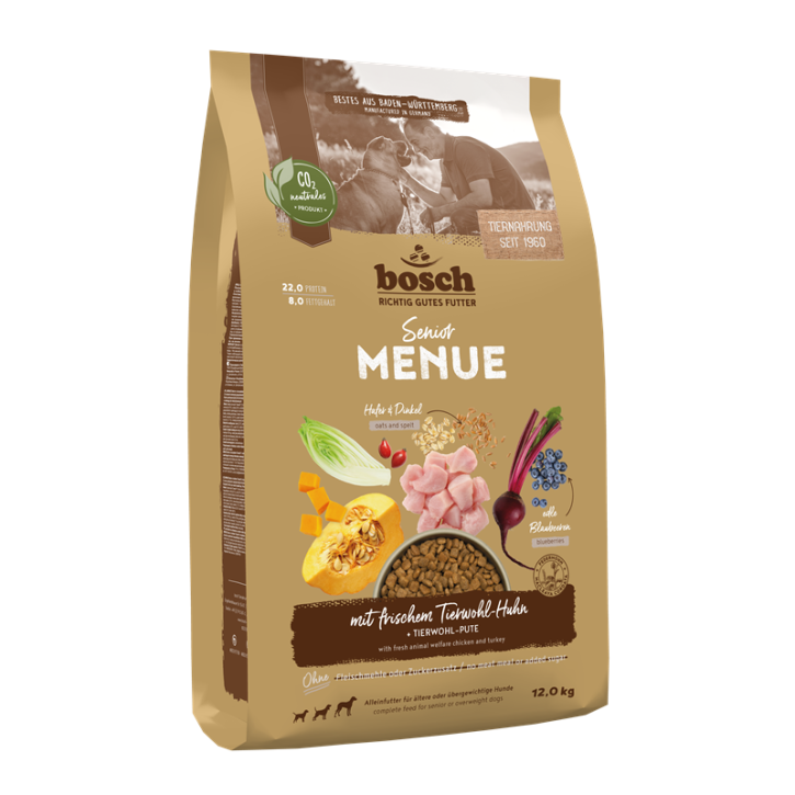 Bosch Dog Menue Senior mit Tierwohl Huhn 12 kg