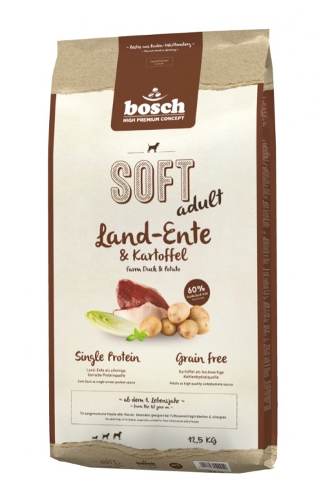Bosch Soft Adult Land-Ente & Kartoffel 2,5 kg oder 12,5 kg (SPARTIPP: unsere Staffelpreise)