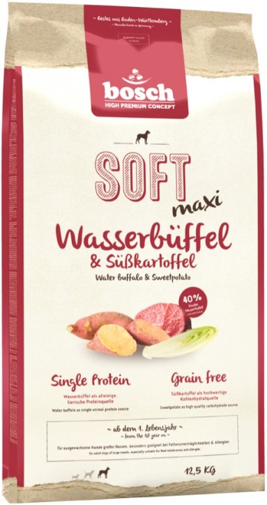 Bosch Soft Maxi Wasserbüffel & Süßkartoffel 2,5 kg oder 12,5 kg (SPARTIPP: unsere Staffelpreise)