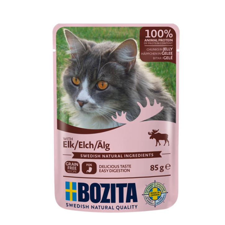 Bozita Cat Häppchen in Gelee mit Elch 12 x 85 g