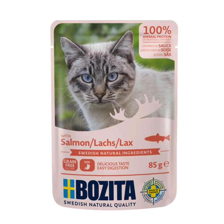Bozita Cat Häppchen in Gelee mit Lachs 12 x 85 g