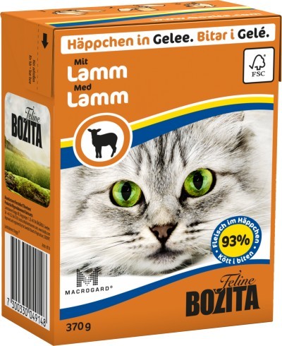 Bozita Cat Häppchen in Gelee mit Lamm 16 x 370 g