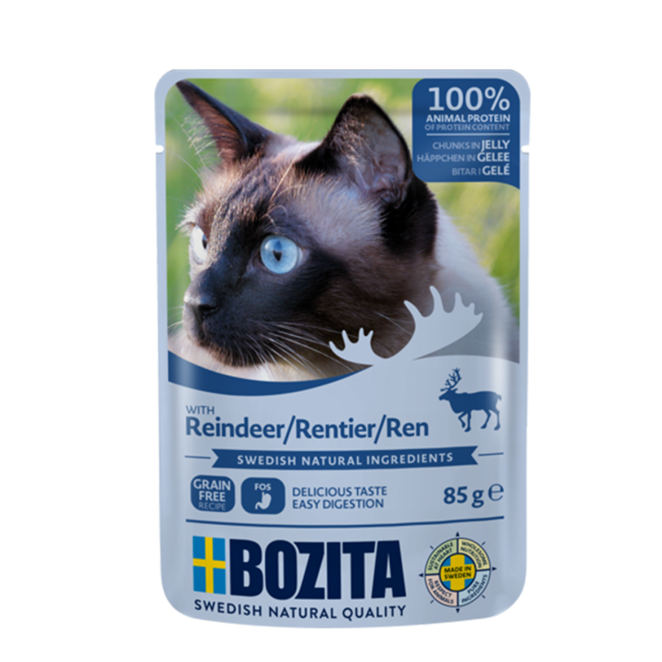 Bozita Cat Häppchen in Gelee mit Rentier 12 x 85 g