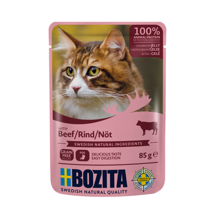 Bozita Cat Häppchen in Gelee mit Rind 12 x 85 g