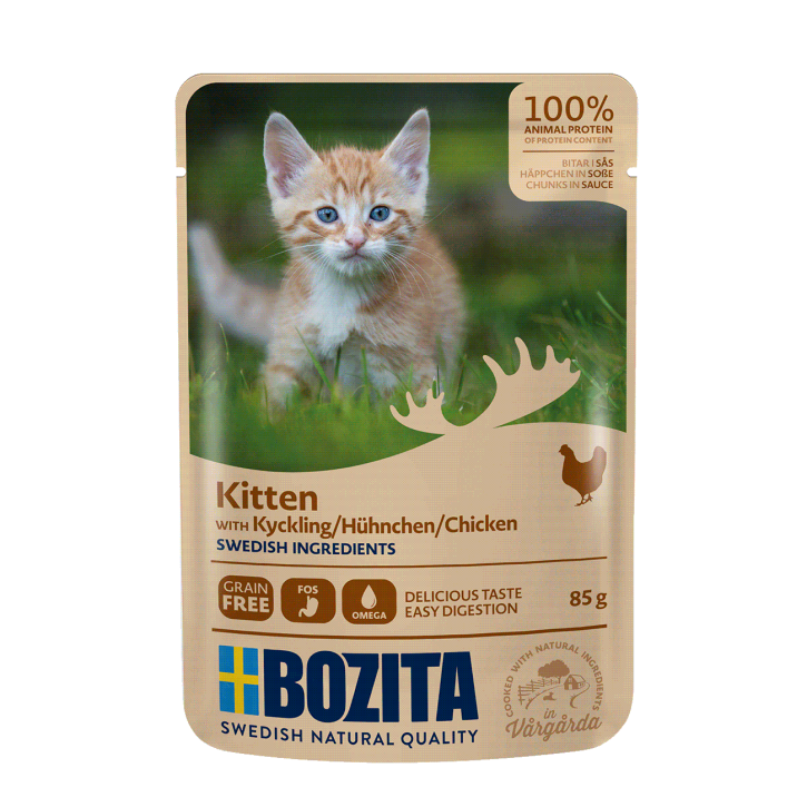 Bozita Cat Kitten Häppchen in Sauce mit Hühnchen 12 x 85 g