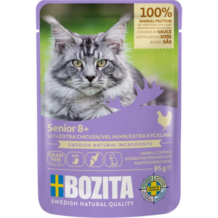 Bozita Cat Senior 8+ Häppchen in Sauce Rind 12 x 85 g