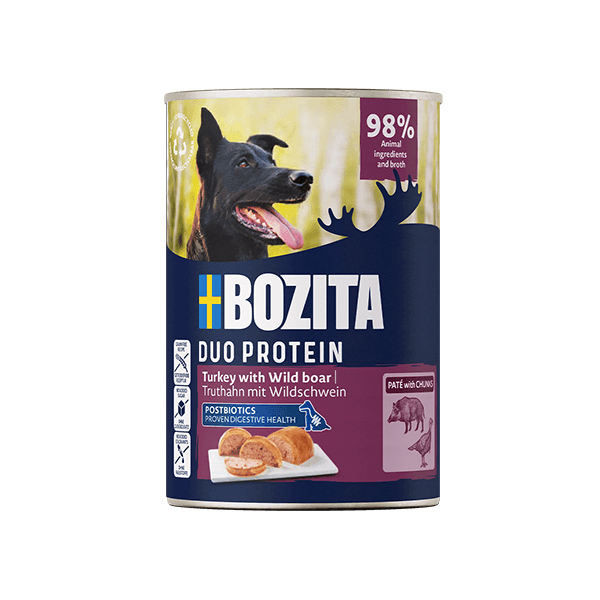 Bozita Dog Paté Pute & Wildschwein 6 x 400 g