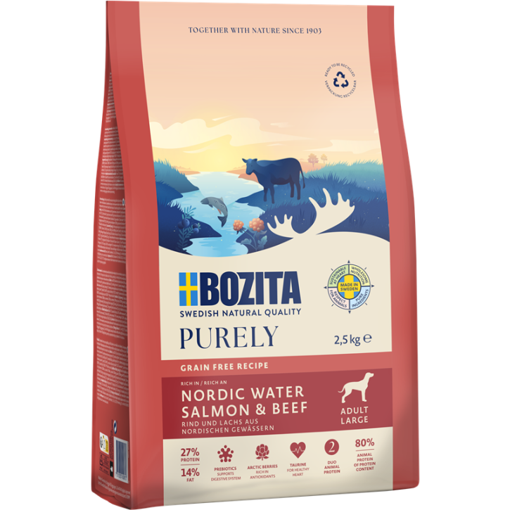 Bozita Dog Purely Adult Large mit Lachs & Rind 2,5 kg