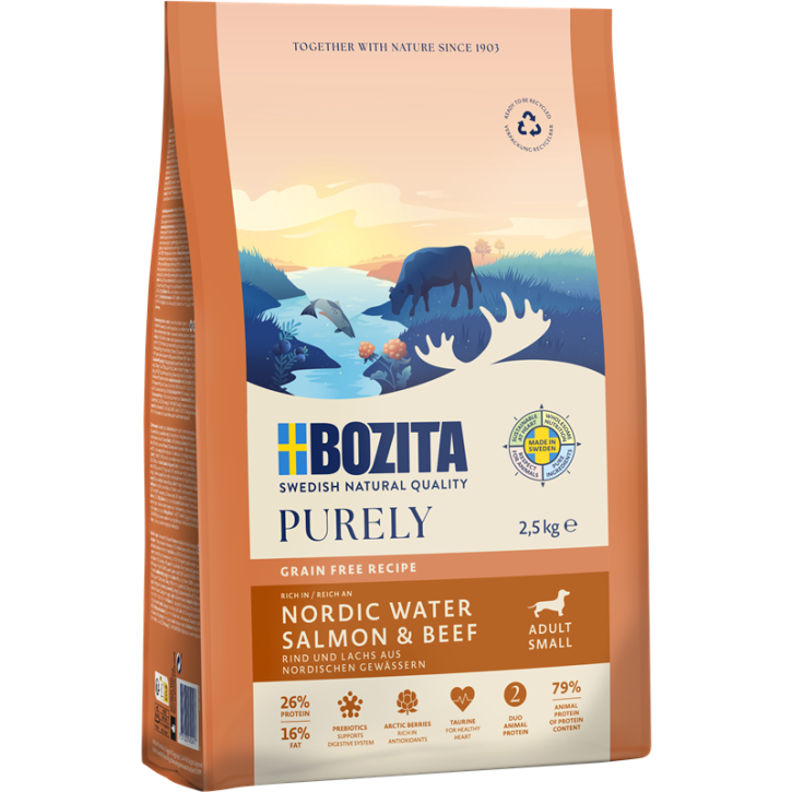 Bozita Dog Purely Adult Small mit Lachs & Rind 2,5 kg