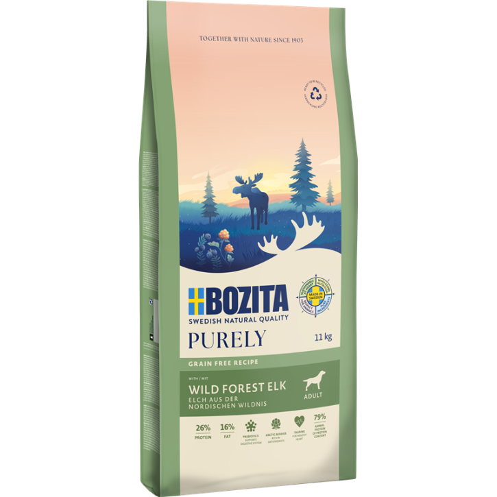 Bozita Dog Purely Adult mit Elch 2,5 kg oder 11 kg (SPARTIPP: unsere Staffelpreise)