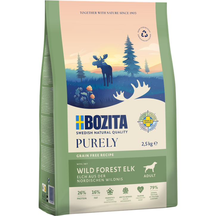 Bozita Dog Purely Adult mit Elch 2,5 kg