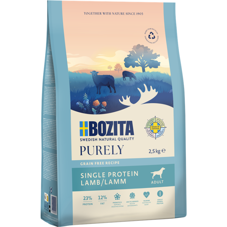 Bozita Dog Purely Adult mit Lamm 2,5 kg